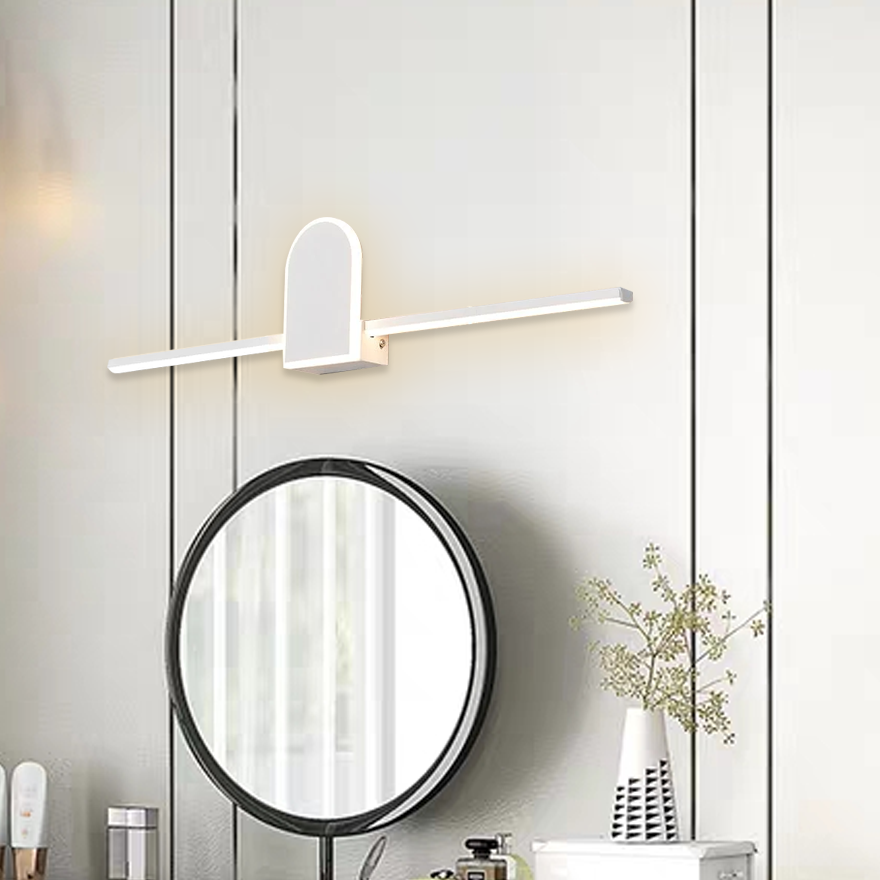 Modern Metal And Acrylic Linear Kitchen Wall Lamp, Black/White