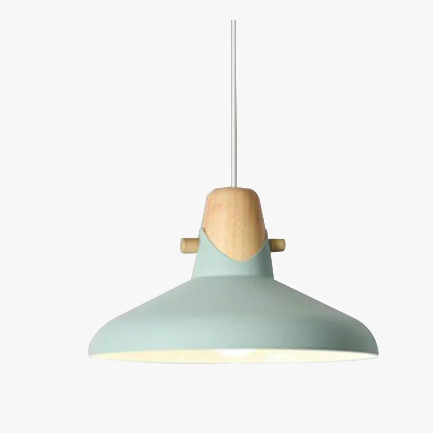 Morandi Wooden And Acrylic Bowled Dining Room Pendant Light, Black/Green/Grey/Pink/Yellow