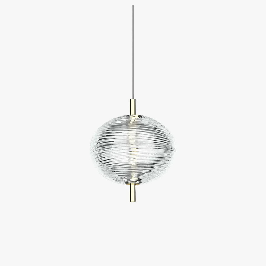 Classical Metal And Glass Elliptical Dining Room Pendant Light, Black/Gold