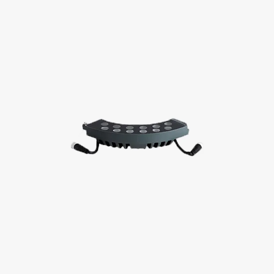 Modern Metal And Glass Ring Terrace Outdoor Pathway Light, Black