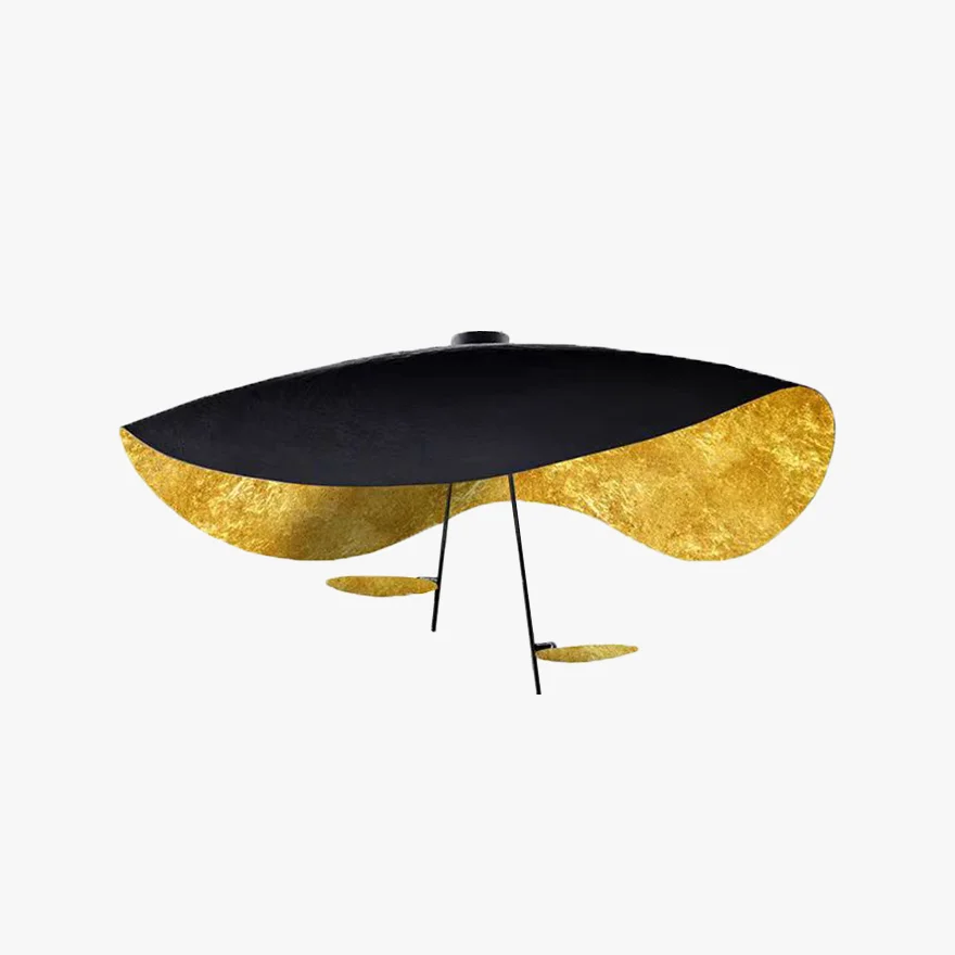 Modern Metal Uneven Dining Room Pendant Light, Black And Gold/White/White And Gold