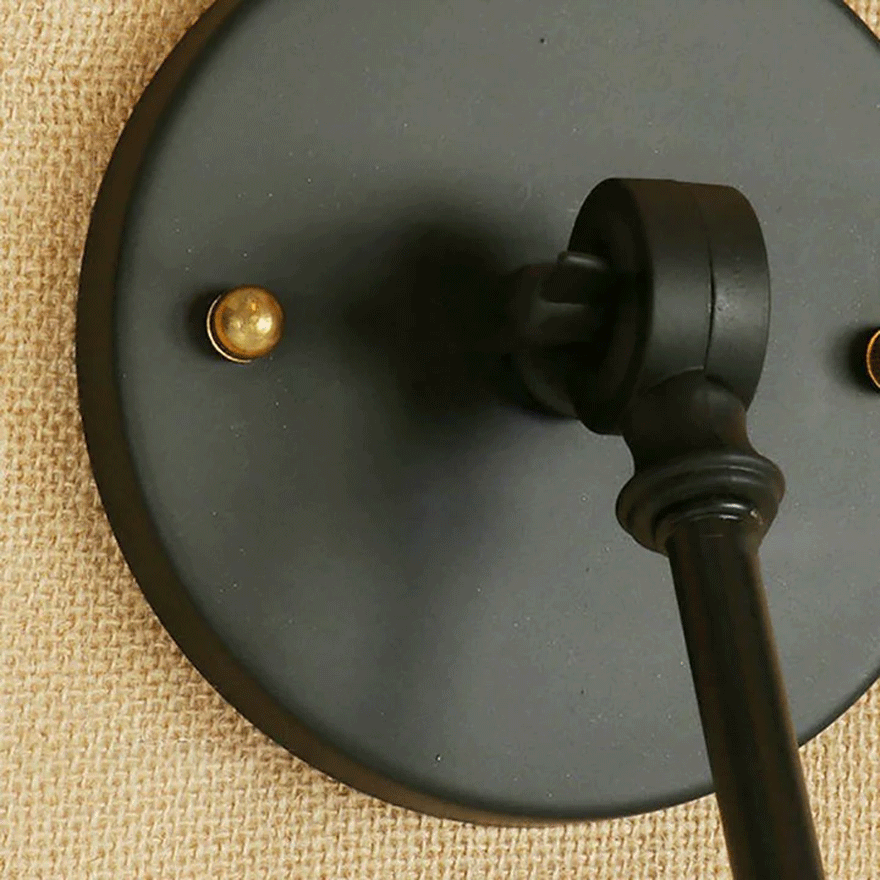 Unusual Metal Saucer Shaped Study Room Wall Lamp, Brass/Bronze