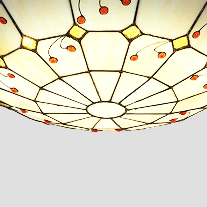 Mid Century Glass Bowled Living Room Ceiling Light, Multicolor