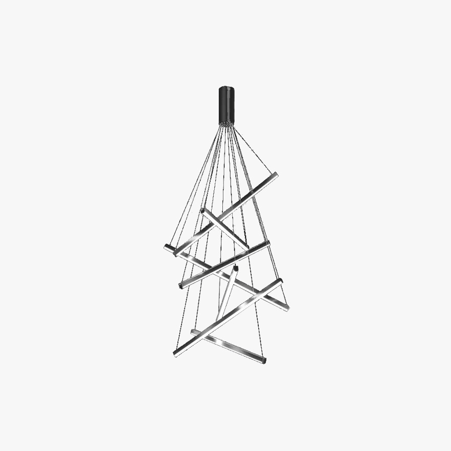 Moden Metal Linear Kitchen Pendant Light, Black