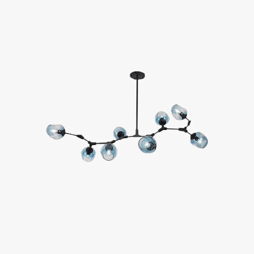 Modern Metal And Glass Bubble Bedroom Pendant Light, 6 Color