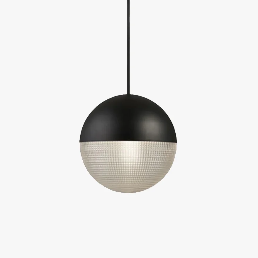 Modern Metal And Glass Ball Dining Room Pendant Light, Black/Gold