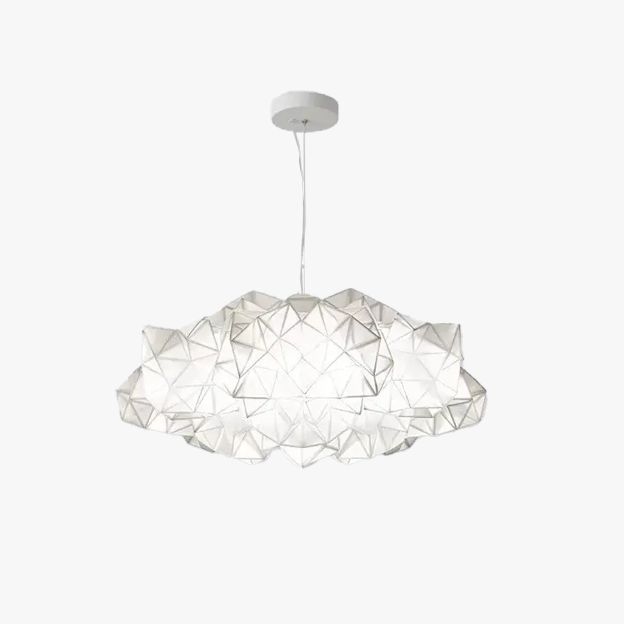 Designer Meta And Acrylic Clouds Living Room Pendant Light, White