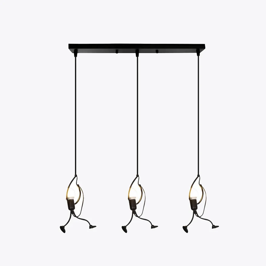 Modern Metal Round Dining Room Pendant Light, Black/Gold, Trichromatic Light