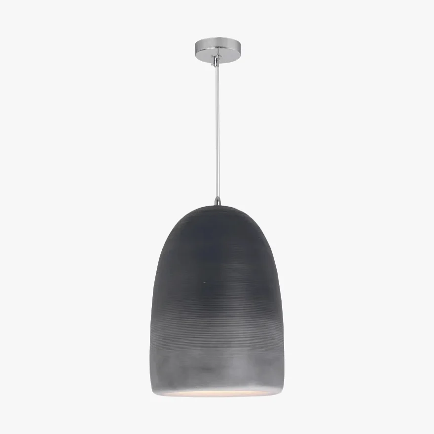 Classical Resin And Acrylic Dome Dining Room Pendant Light, Black/Blue/Grey