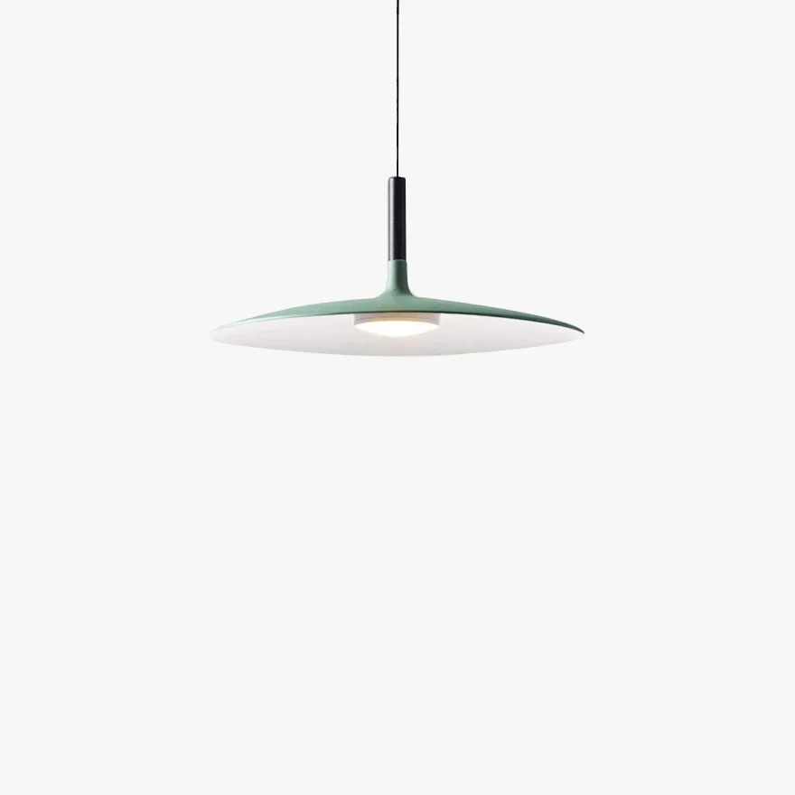 Modern Metal Saucer-Shaped Living Room Pendant Light, Green/Black/Grey/White