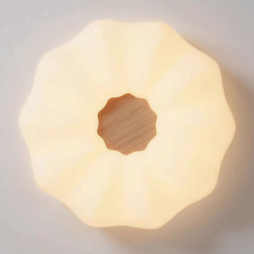 Designer Wooden And Acrylic Cloudy Living Room Ceiling Light, White