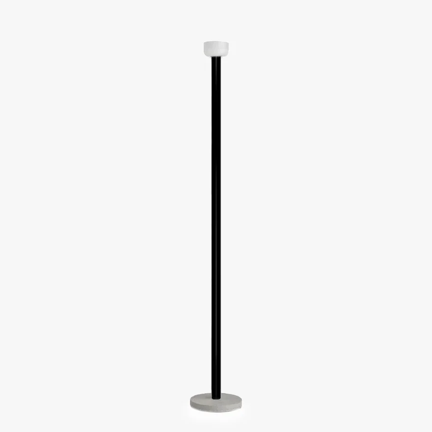 Minimalist Metal And Glass Linear Study Room Floor Lamp, Black/Wine/Red/Yellow