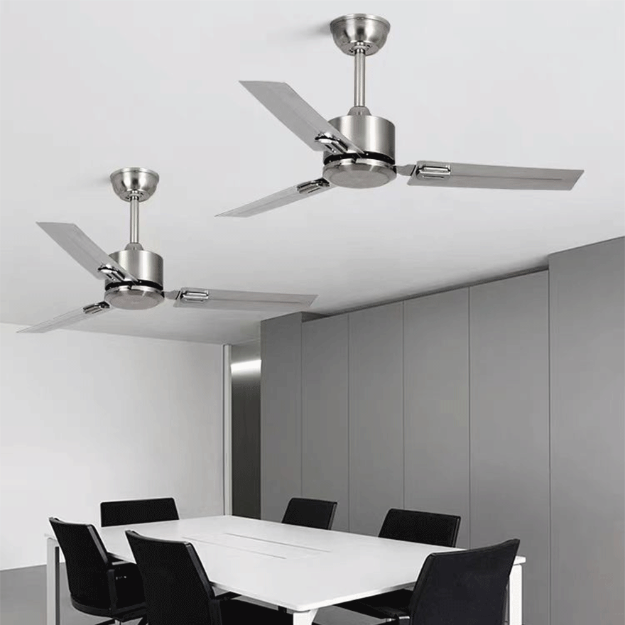 Industrial Metal Radiographic Study Room Ceiling Fan, Silver