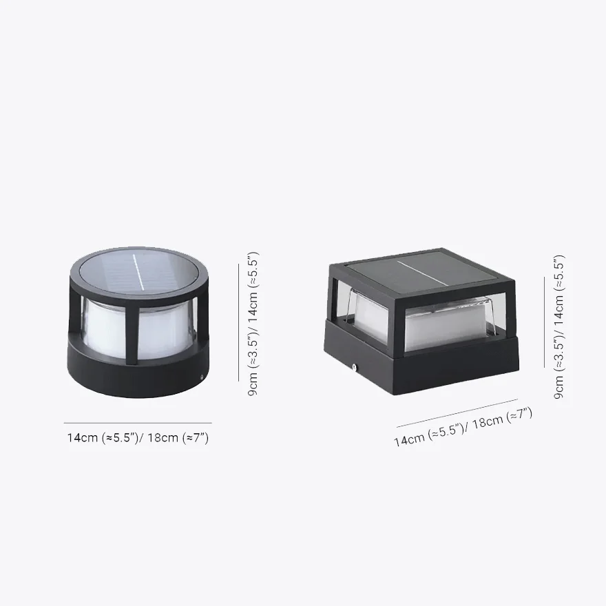 Contemporary Metal And Acrylic Rectangular Outdoor Pillar Light, Trichromatic Light