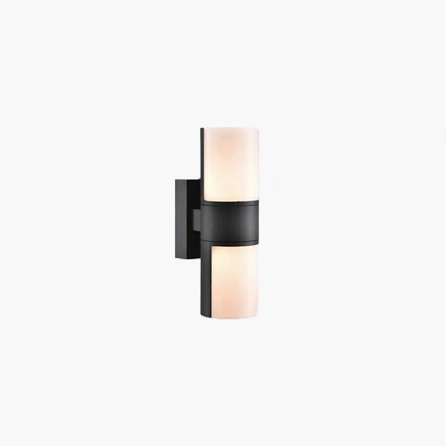 Modern Metal And Acrylic Balcony Wall Lamp, Black