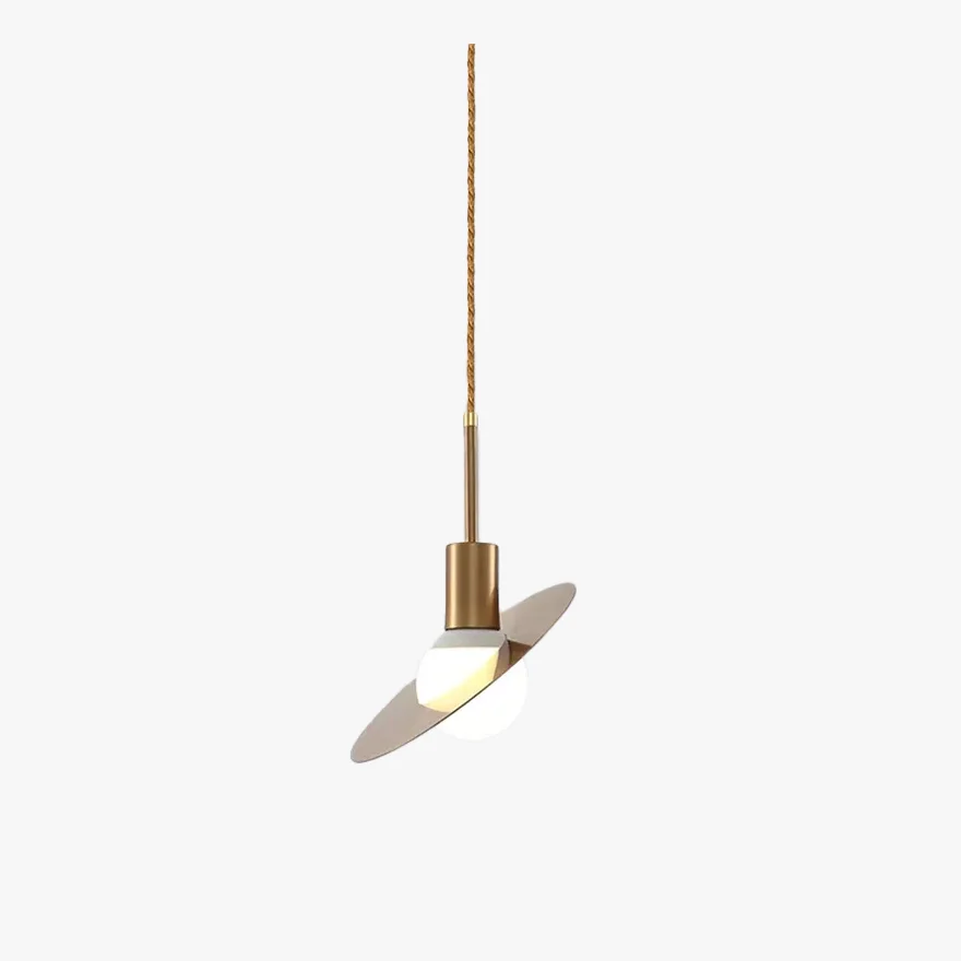 Modern Metal And Glass Annular Dinning Room Pendant Light, Gold