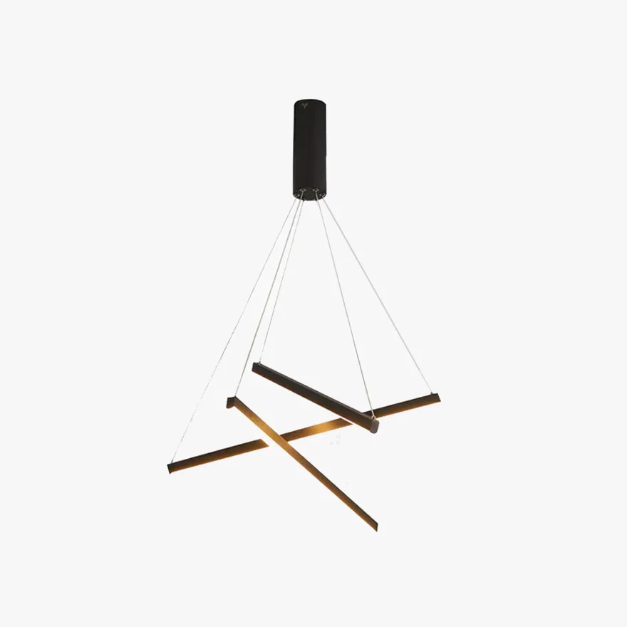 Moden Metal Linear Kitchen Pendant Light, Black