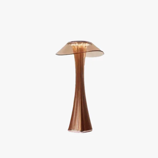 Modern Acylic Mushroom Bedside Table Lamp, Rose Gold/Grey | Liiffy