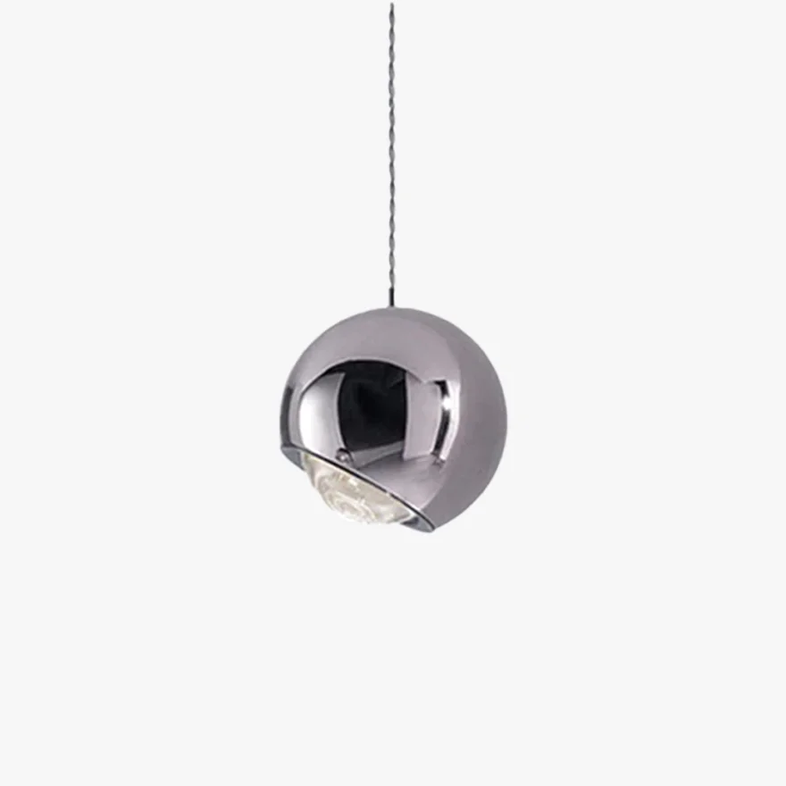 Unusual Metal And Acrylic Dome Children's Room Pendant Light, Gold/Silver