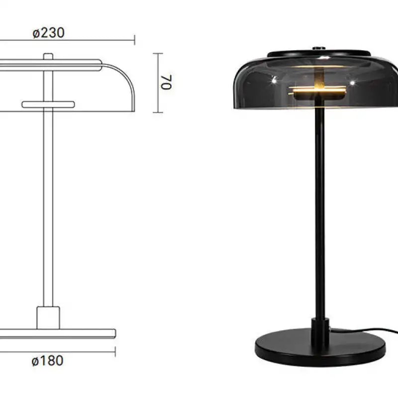 Nordic Glass Bedside Decorative Table Lamp for Bedroom,Living Room,Dining Room,Glass