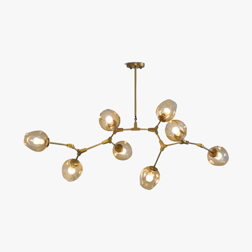 Modern Metal And Glass Bubble Bedroom Pendant Light, 6 Color