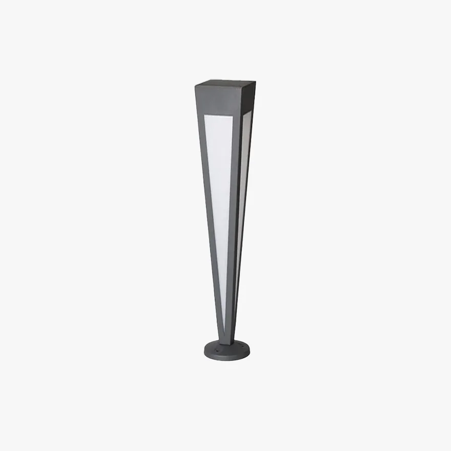 Modern Metal And Acrylic Triangles Outdoor Path Light, Black