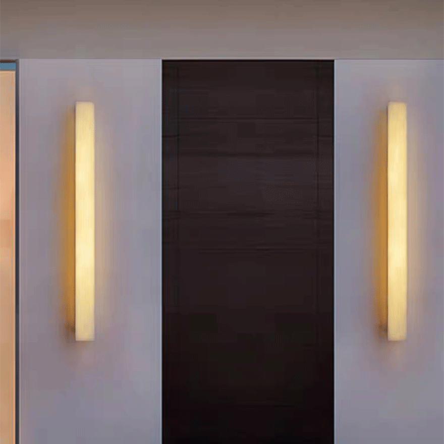 Edge Minimalist White Outdoor Wall Lamp