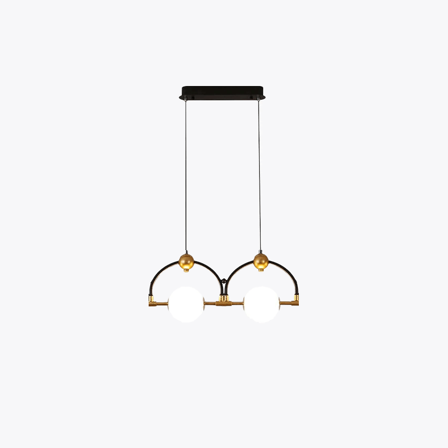 Minimalist Metel Globular Bedroom Pendant Light, Black