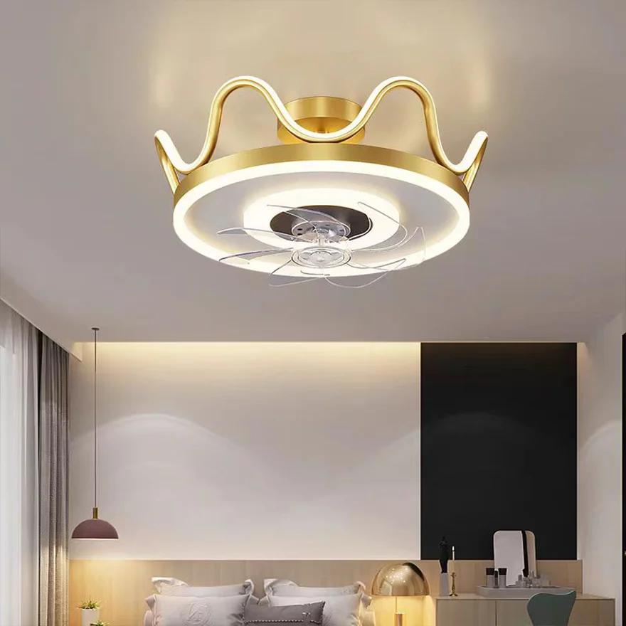 Modern Metal And Acrylic Circle  Crown Dining Room Ceiling Light, Black/Gold