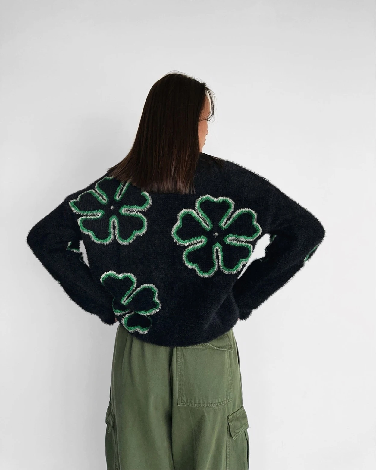 Flower Textured Sweater