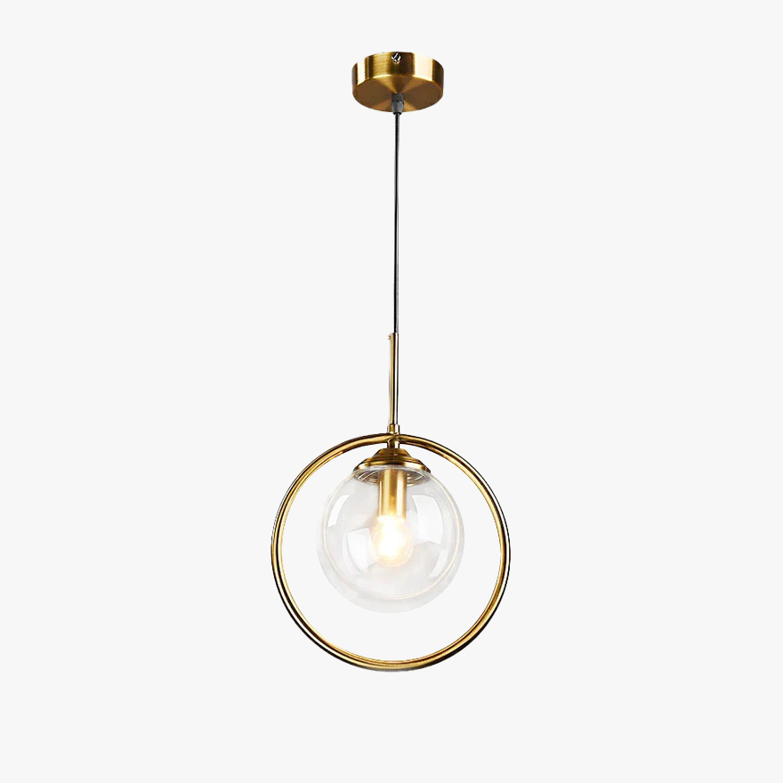 Modern Metal And Glass Bubble Dinning Room Pendant Light, Cognac/Grey/Clear