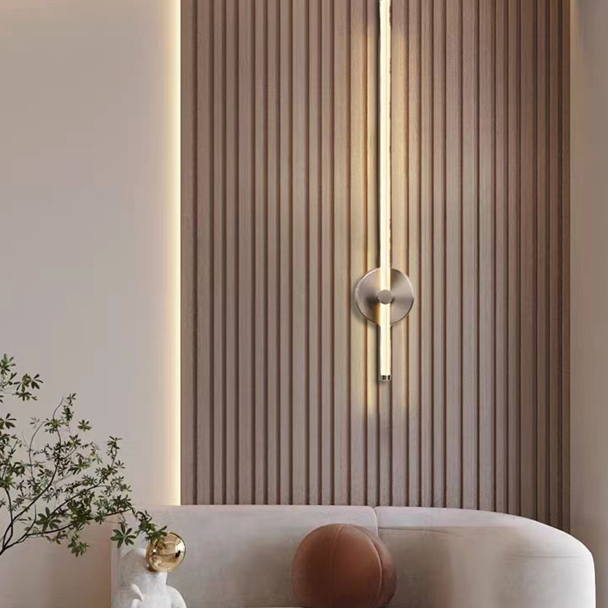 Edge Coppery & Nickel Indoor Wall Lamp, Length 58/78CM