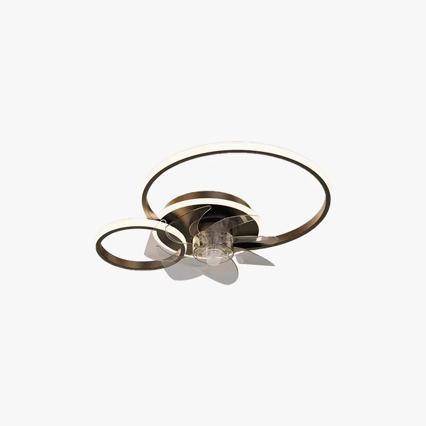 Modern Metal Floral Living Room Ceiling Light, Black/Gold