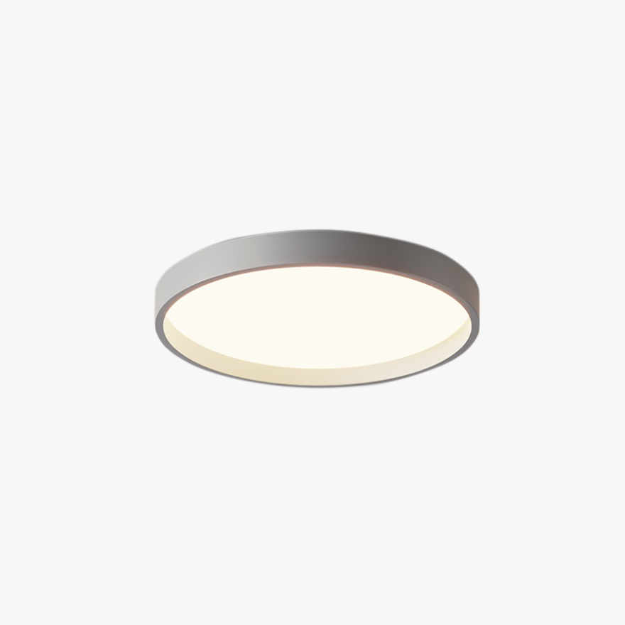 Minimalist Metal And Acrylic Round Children's Room Ceiling Light, Brown/Gold/Grey White