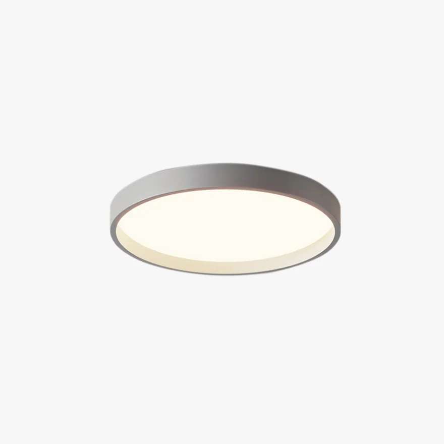 Minimalist Metal And Acrylic Round Children's Room Ceiling Light, Brown/Gold/Grey White