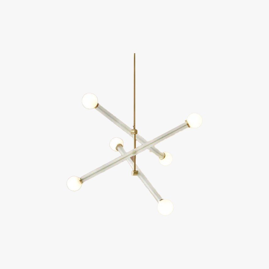 Minimalist Metal And Glass Strip Children's Room Pendant Light, White