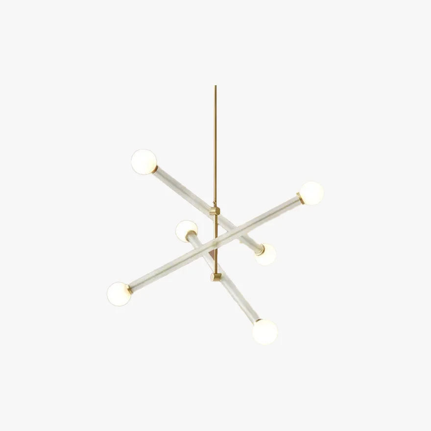 Minimalist Metal And Glass Strip Children's Room Pendant Light, White