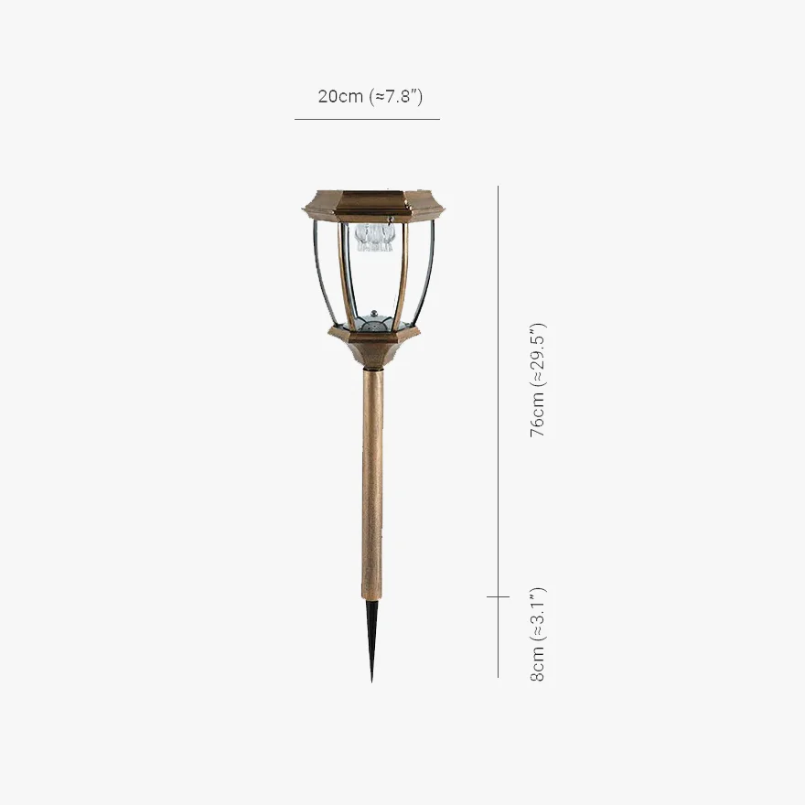 Nordic Metal And Glass Bell Outdoor Lamp, Black/Bronze