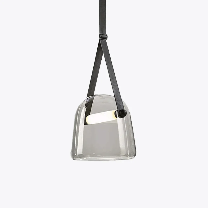 Nordic Glass Bowled Living Room Chandelier Pendant Light, Gray/Gray Brown/White, Trichromatic Light