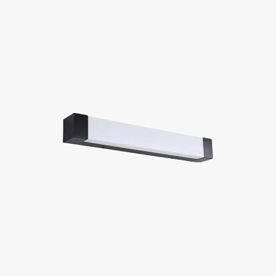 Modern  Metal And Acrylic Rectangular Outdoor, Wall Lamp, Black/ Grey