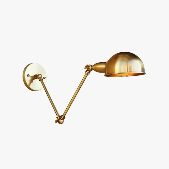 Retro Metal Dome Dining Room Wall Lamp, Bronze