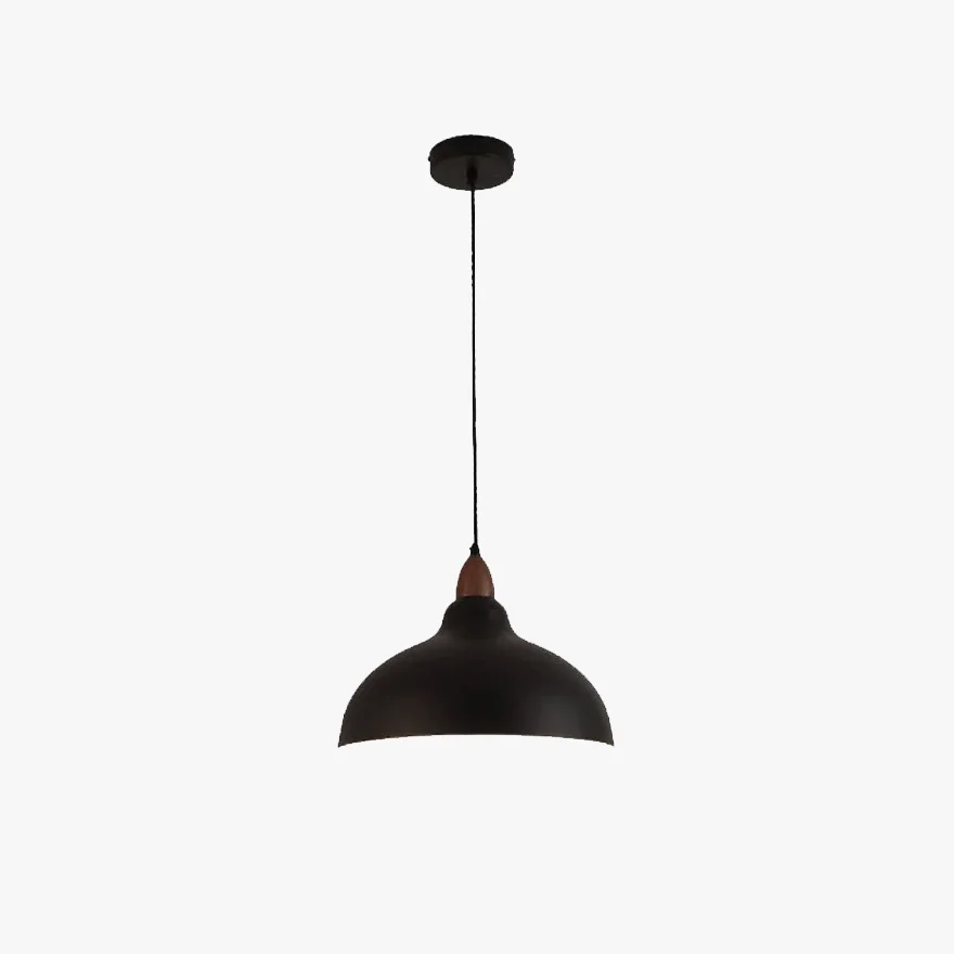 Morandi Metal Bowled Dining Room Pendant Light, Black/White