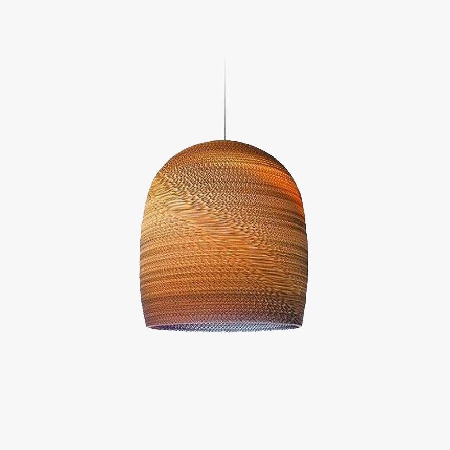 Boho Paper Geometric Dining Room Pendant Light, Log Color