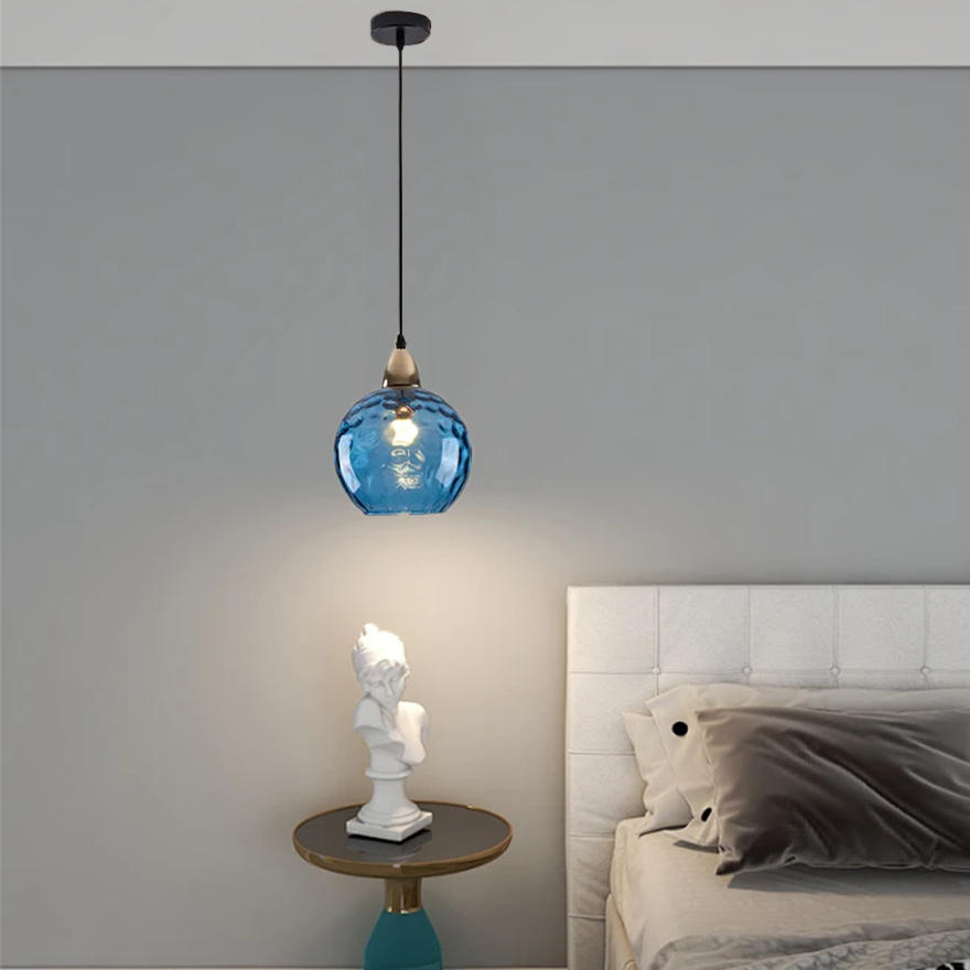 Modern Metal And Glass Bubble Kitchen Island Pendant Light, 10 Color