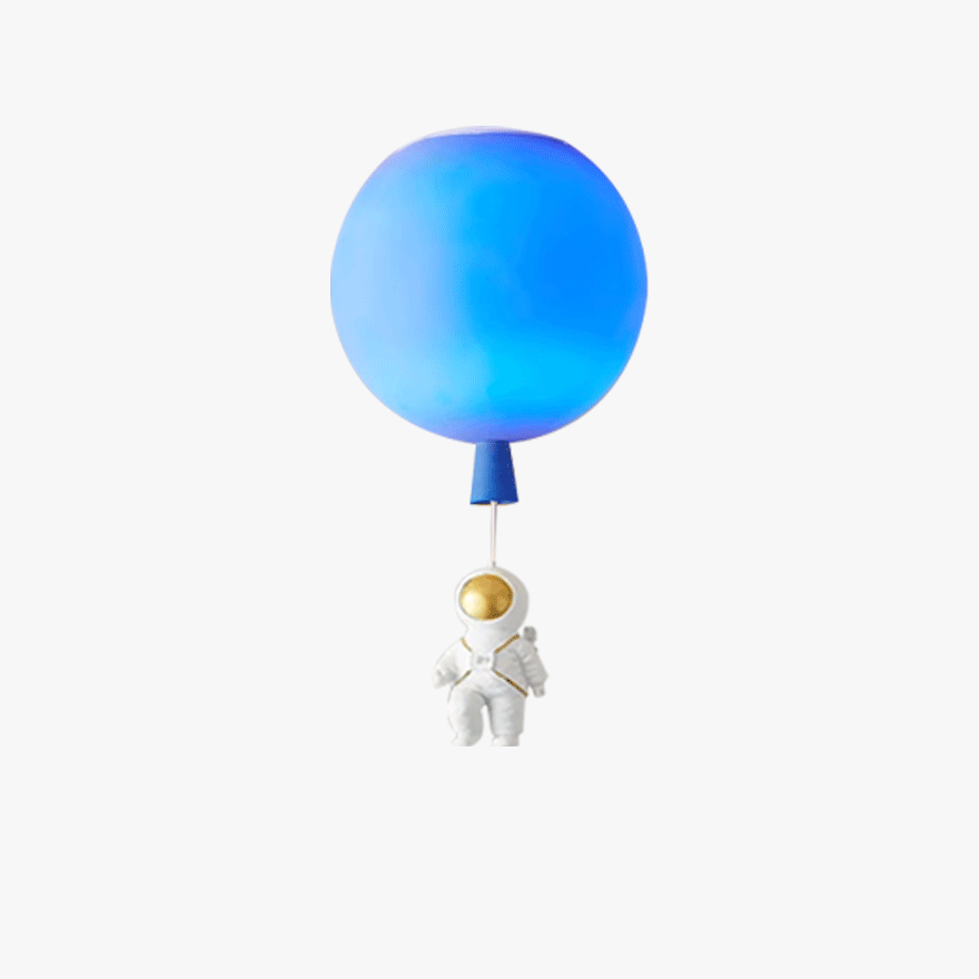 Designer Acrylic Astronaut Balloon Children's Room Ceiling Light, 8 Color