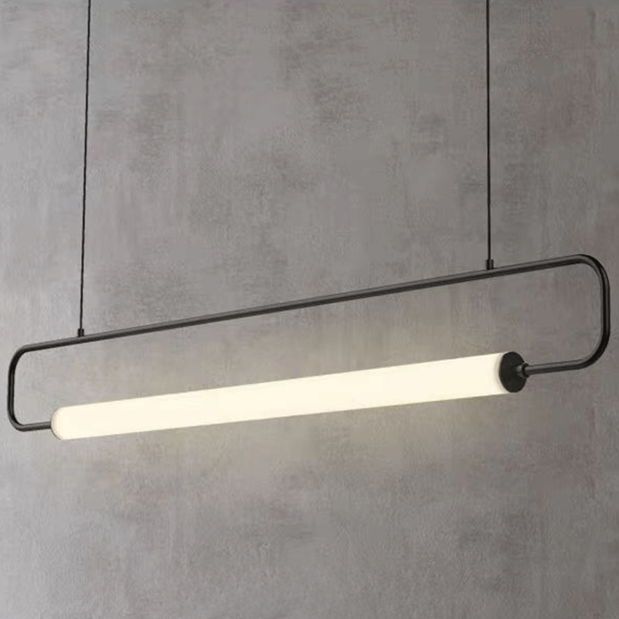 Minimalist Metal, Acrylic Liner Dining Room Pendant Light, Black/Gold