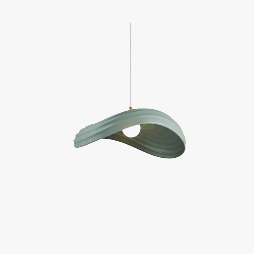 Vintage Metal And Resin Hooded Dining Room Pendant Light, Beige/Green/Light Blue Grey/White