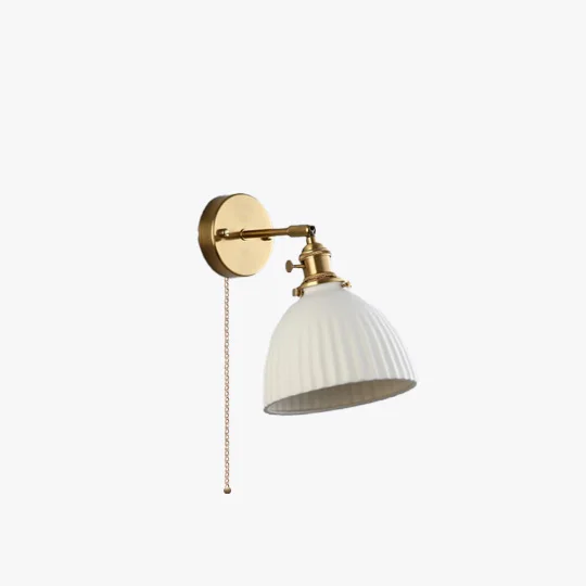 Modern Metal And Marble Geometric Study Room Wall Lamp, Gold