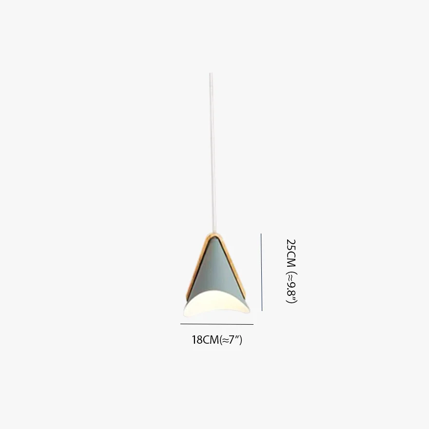 Nordic Metal And Wooden Conical Kitchen Island Chandelier Pendant Light, White/Gray/Green