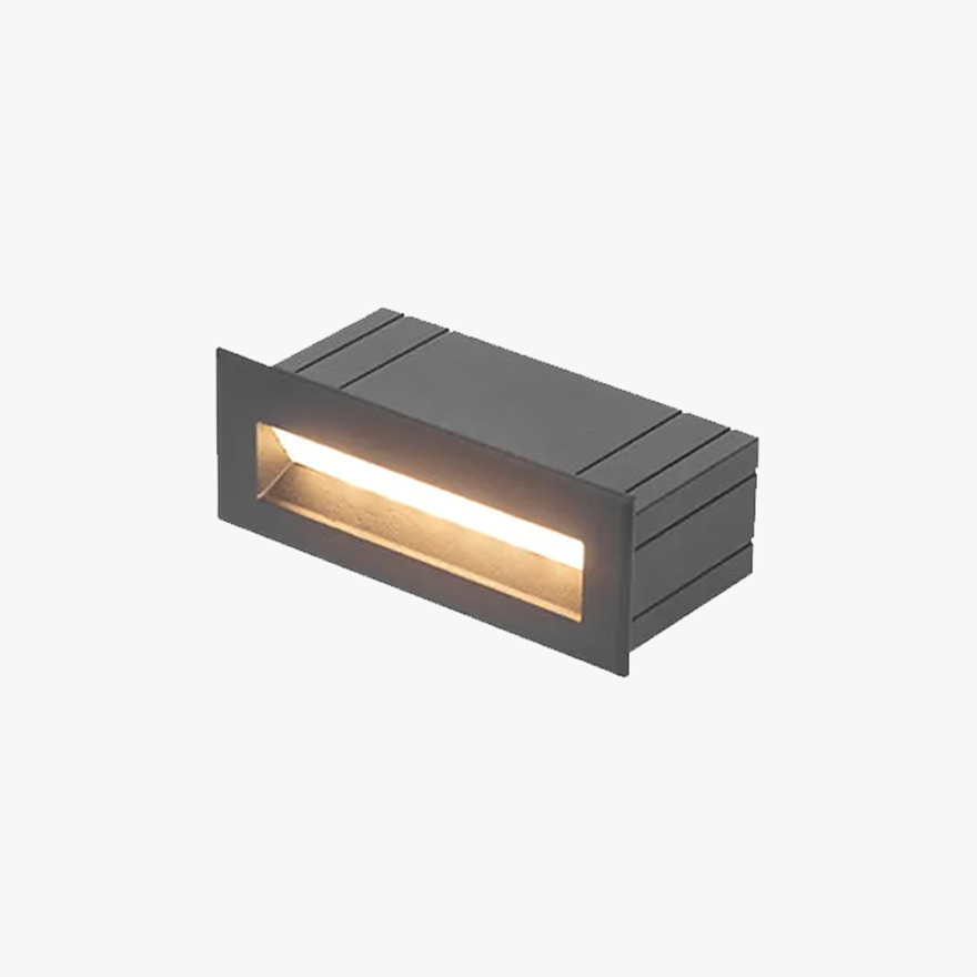 Modern Metal And Acrylic Rectangular Terrace Outdoor Lamp, Black